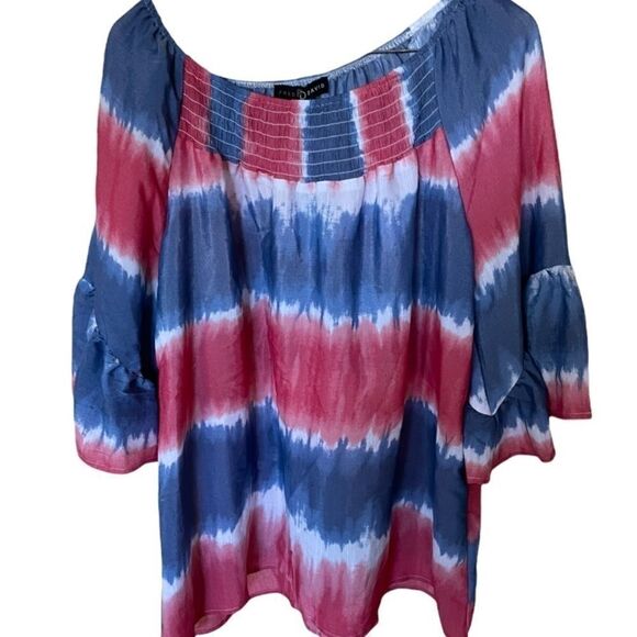 New Boho Peasant Top, Fred David, Large - Picture 1 of 4